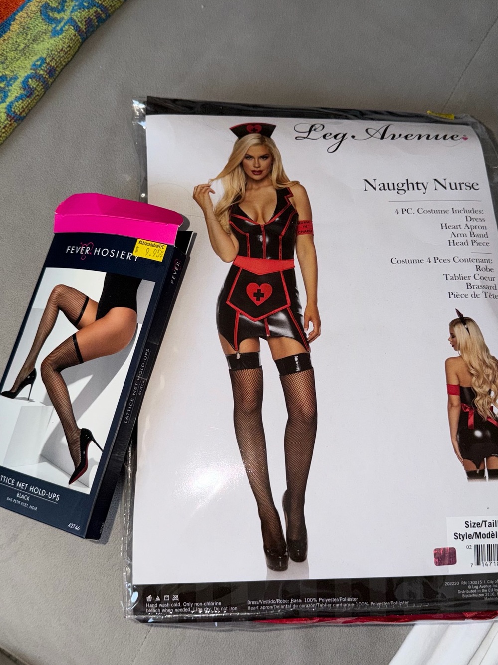 Avenue Naughty Nurse Costume - Black and Red